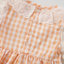 Load image into Gallery viewer, &lt;Taiwan Pavilion&gt; 8229DS-malwee summer European and American children&#39;s casual plaid dress 
