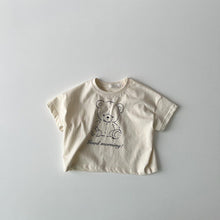 Load image into Gallery viewer, 51417SE-Summer bear print crew neck top 
