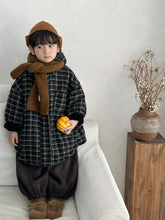 Load image into Gallery viewer, 25D43SE-冬季格紋羊毛呢外套｜加棉森系大衣
