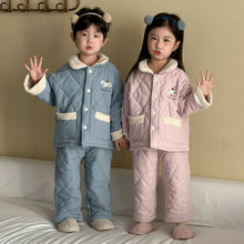 將圖片載入圖庫檢視器 DJ250594TG-冬季三層夾棉加厚家居服二件套裝
