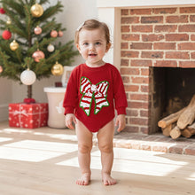 將圖片載入圖庫檢視器 JQ-2464SLS-秋冬歐美聖誕嬰幼兒刺繡蝴蝶結長袖包屁衣

