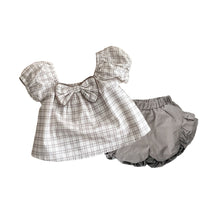 將圖片載入圖庫檢視器 M623088TG-夏季｜蝴蝶結短袖｜短褲套裝
