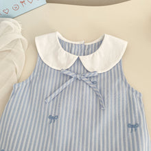 將圖片載入圖庫檢視器 H10721DS-夏季｜條紋刺繡｜背心裙
