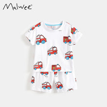 將圖片載入圖庫檢視器 111069JG-夏季男童短袖睡衣套裝
