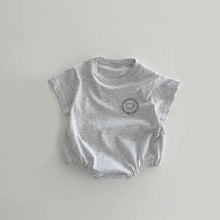 Load image into Gallery viewer, Y9370LS-Summer Fashion Line Drawing Bear Letter Print Short Sleeve Bodysuit
