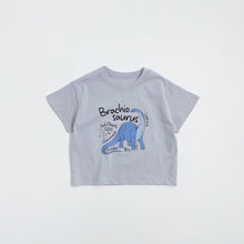 Load image into Gallery viewer, 51411SE-Summer Korean version of children&#39;s dinosaur print short-sleeved top 
