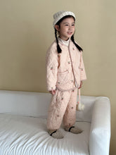 Load image into Gallery viewer, DZ250644TG-秋冬季韓版夾棉加絨開襟排扣兩件套裝
