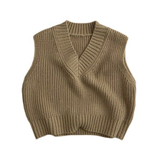 Load image into Gallery viewer, 23B26SE-春秋粗針V領復古馬甲
