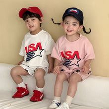 將圖片載入圖庫檢視器 XZ260892TG-夏季運動風短袖短褲套裝
