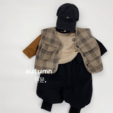 將圖片載入圖庫檢視器 1559SE秋季格紋燈芯絨馬甲外套
