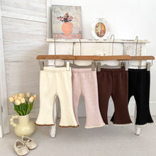 Load image into Gallery viewer, H10632PA-冬季加絨微喇叭休閒長褲
