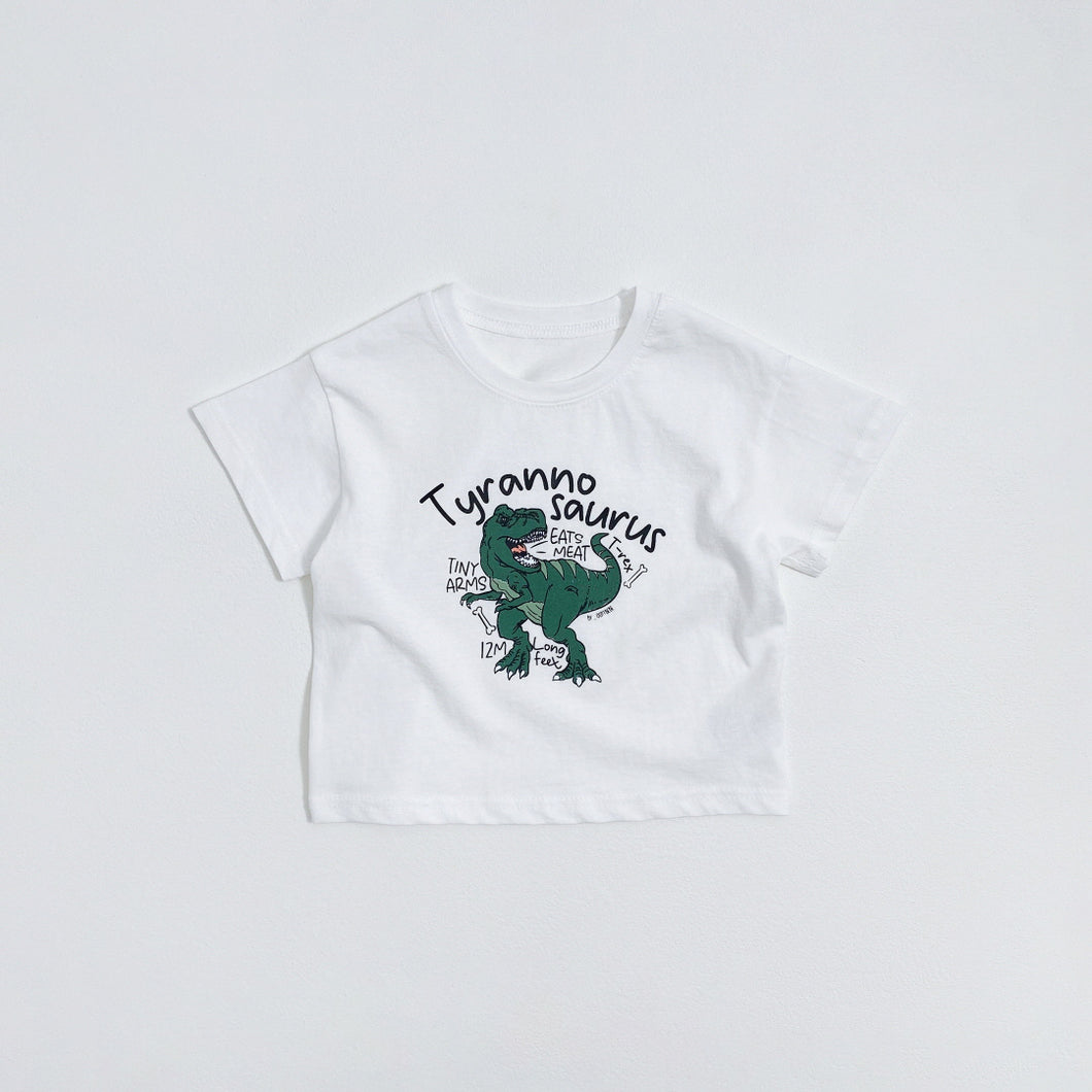 51411SE-Summer Korean version of children's dinosaur print short-sleeved top 