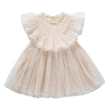 Load image into Gallery viewer, 51901DS-Summer Korean style flying sleeves fluffy mesh dress 

