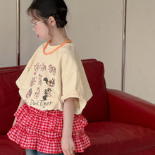 將圖片載入圖庫檢視器 2025X34SE-夏季女童韓版圓領字母短袖百搭上衣
