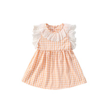 Load image into Gallery viewer, &lt;Taiwan Pavilion&gt; 8229DS-malwee summer European and American children&#39;s casual plaid dress 
