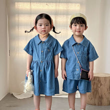將圖片載入圖庫檢視器 XQ260836TG-夏季牛仔兄妹套裝
