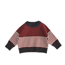Load image into Gallery viewer, 25T59SE-春秋撞色條紋針織套頭毛衣
