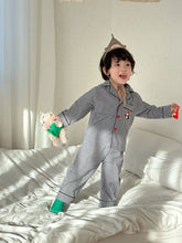 將圖片載入圖庫檢視器 CJ260869TG-春秋季兒童純棉格子家居兩件套
