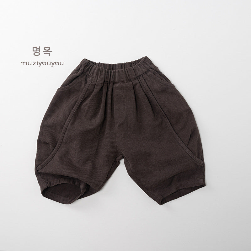 25178PA-秋季純棉休閒闊腿褲