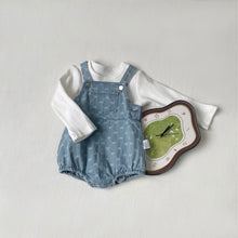 將圖片載入圖庫檢視器 Y95113LS-秋季牛仔連身衣｜蝴蝶結吊帶款
