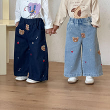 Load image into Gallery viewer, CK260814PA春秋牛仔長褲｜小熊直筒款
