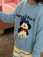 將圖片載入圖庫檢視器 2025D209TG-冬款狗狗條紋珊瑚絨居家兩件套
