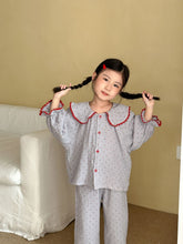 Load image into Gallery viewer, QJ250557TG-秋季兒童棉紗長袖居家兩件套&amp;女童大翻領居家套裝

