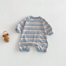 Load image into Gallery viewer, ZCL6183LS-春季條紋長袖連體爬服
