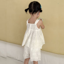 將圖片載入圖庫檢視器 XZ260973TG-夏季｜刺繡花朵｜背心套裝
