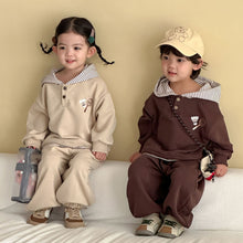 將圖片載入圖庫檢視器 CZ260895TG-春秋運動套裝｜假兩件衛衣褲
