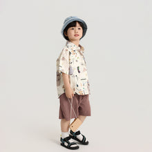 Load image into Gallery viewer, S129SE-夏日滿印純棉短袖襯衫
