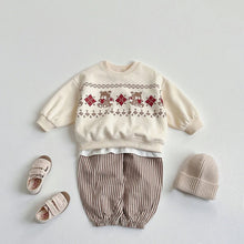 將圖片載入圖庫檢視器 625350SE-秋季韓版聖誕寬鬆圓領百搭長袖上衣
