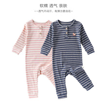 將圖片載入圖庫檢視器 D25142LS-秋季莫代爾長袖條紋爬服
