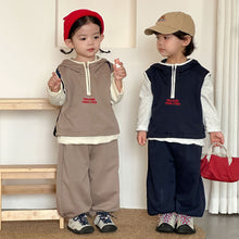 將圖片載入圖庫檢視器 CZ260890TG-春秋季連帽辦拉鍊背心休閒三件套裝
