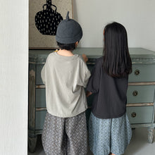 Load image into Gallery viewer, 26X12SE-夏季｜純棉五分袖｜兒童寬鬆短袖T恤
