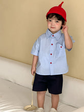 將圖片載入圖庫檢視器 XZ260715TG-夏季學院風襯衫套裝
