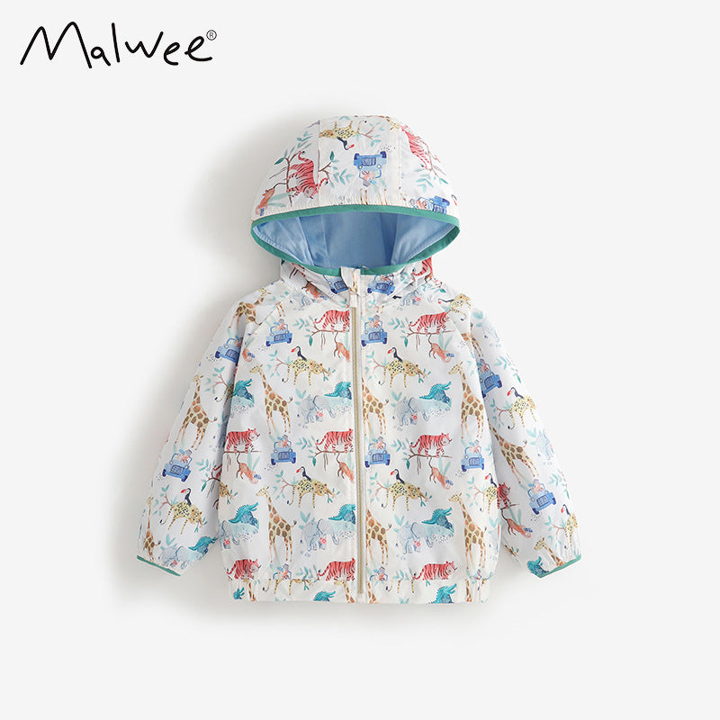 10734SE-秋冬連帽動物拉鍊外套