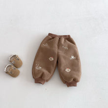 Load image into Gallery viewer, ZDK5281PA-冬季加絨涂鴉貼標休閒長褲
