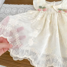 將圖片載入圖庫檢視器 H10530DS-夏天花朵刺繡荷葉邊無袖洋裝

