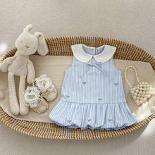 將圖片載入圖庫檢視器 H10721DS-夏季｜條紋刺繡｜背心裙
