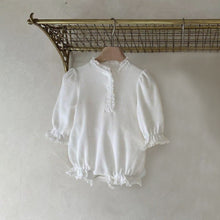 將圖片載入圖庫檢視器 Y9603LS-春夏季嬰兒蕾絲蕾絲領三粒扣包屁衣
