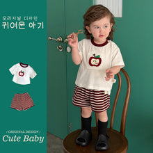 Load image into Gallery viewer, M627123TG-夏季｜條紋短袖｜短褲套裝
