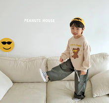 將圖片載入圖庫檢視器 &lt;台灣館&gt;AT24P017-Peanuts house英字貼布牛仔寬褲 【正韓】
