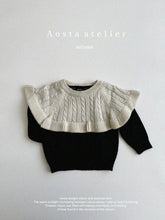 將圖片載入圖庫檢視器 &lt;台灣館&gt;AT24A011-Aosta秋款🧥 **針織斗篷T恤 (Knit Cape Tee)**【正韓】
