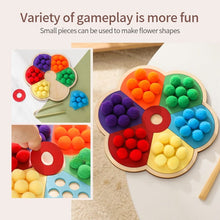 Load image into Gallery viewer, PMZ1258AC-Puzzle color classification flower rainbow board clip ball toy
