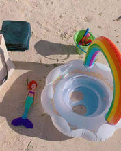 Load image into Gallery viewer, WH62301-Thickened sequined rainbow children&#39;s seat ring, infant swimming ring, baby underarm ring

