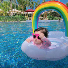Load image into Gallery viewer, WH62301-Thickened sequined rainbow children&#39;s seat ring, infant swimming ring, baby underarm ring
