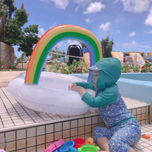 Load image into Gallery viewer, WH62301-Thickened sequined rainbow children&#39;s seat ring, infant swimming ring, baby underarm ring
