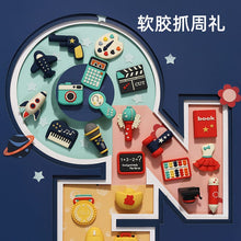 Load image into Gallery viewer, KT-01AC-Zhuazhou supplies props set for one-year-old boys and girls, modern birthday supplies, soft rubber toys 

