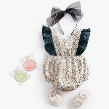 Load image into Gallery viewer, BRS8041LS-Floral color matching baby crawling clothes
